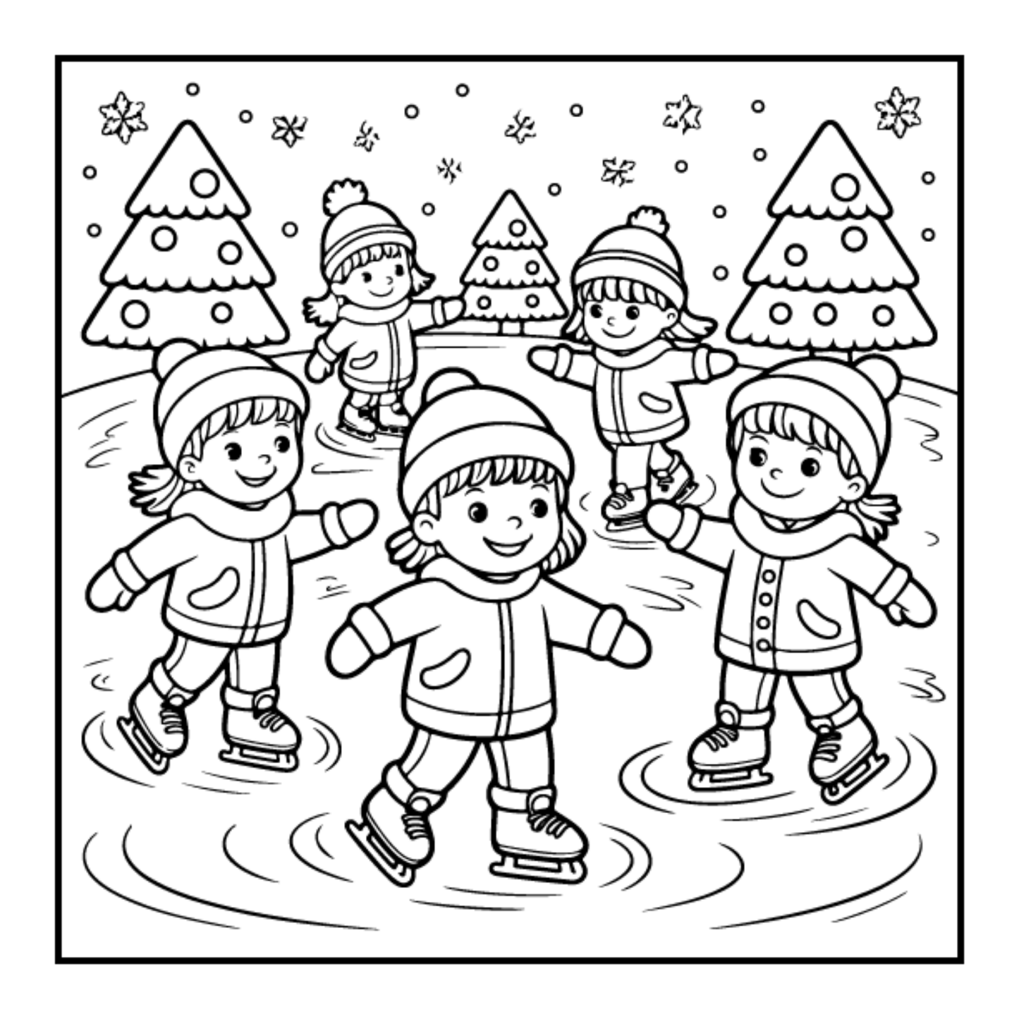 Kawaii Cozy Christmas Coloring Book for Adults Kids Boys Girls Teens Bold and Easy Holiday Season Merry Christmas Activity Coloring Sheets
