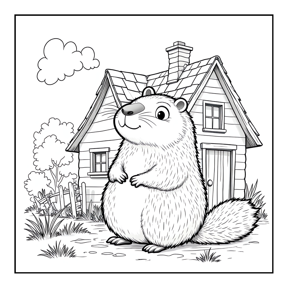 Cute Cozy Funny Capybara Animal Coloring Book Gift for Adults Kids Boys Girls Teens: Single Sided Bold and Easy Cool Capybara Coloring Book