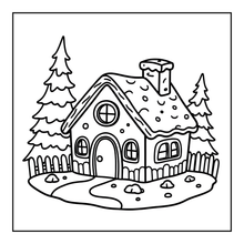 Load image into Gallery viewer, Christmas Gingerbread House Coloring Book Cute Holiday Gingerbread Homes for Kids Teens Adults Easy Cozy Winter Coloring Pages
