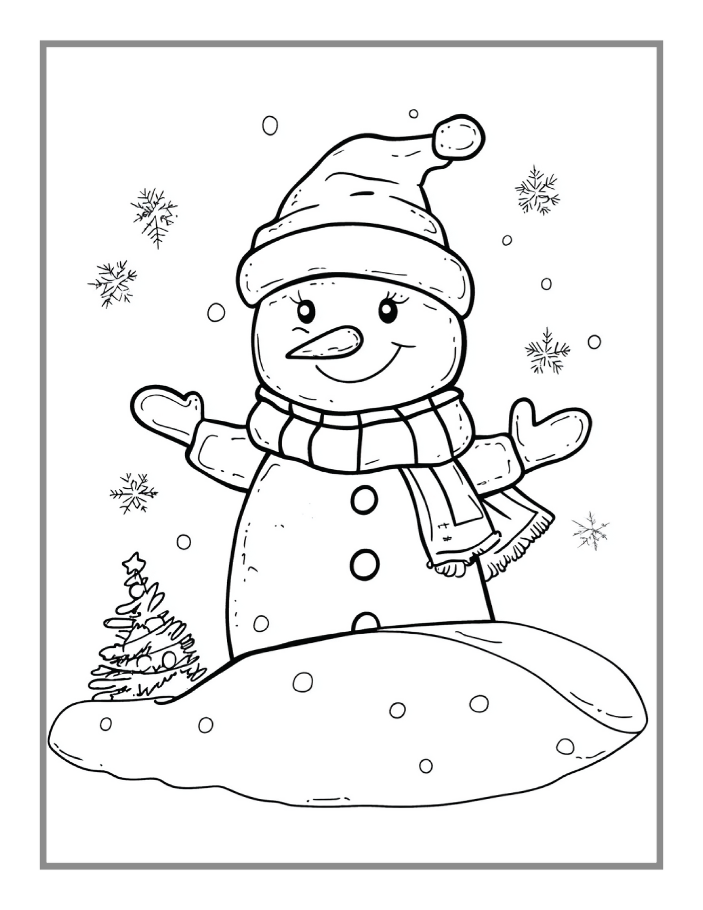 50 Pages Merry Christmas Coloring Book Gift for Adults Men Women Kids Boys Girls Children Cute Santa Claus Easy Coloring Activity Book