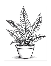 Load image into Gallery viewer, Botanical Coloring Book for Adults and Kids, Printed Physical Book, 25 Bold Easy Plant Designs, Single Sided Nature Art Therapy Gift
