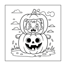 Load image into Gallery viewer, Creepy Cute Zombie Coloring Book for Kids Teens Spooky Halloween Activity Single Sided Pages Fun Horror Gift

