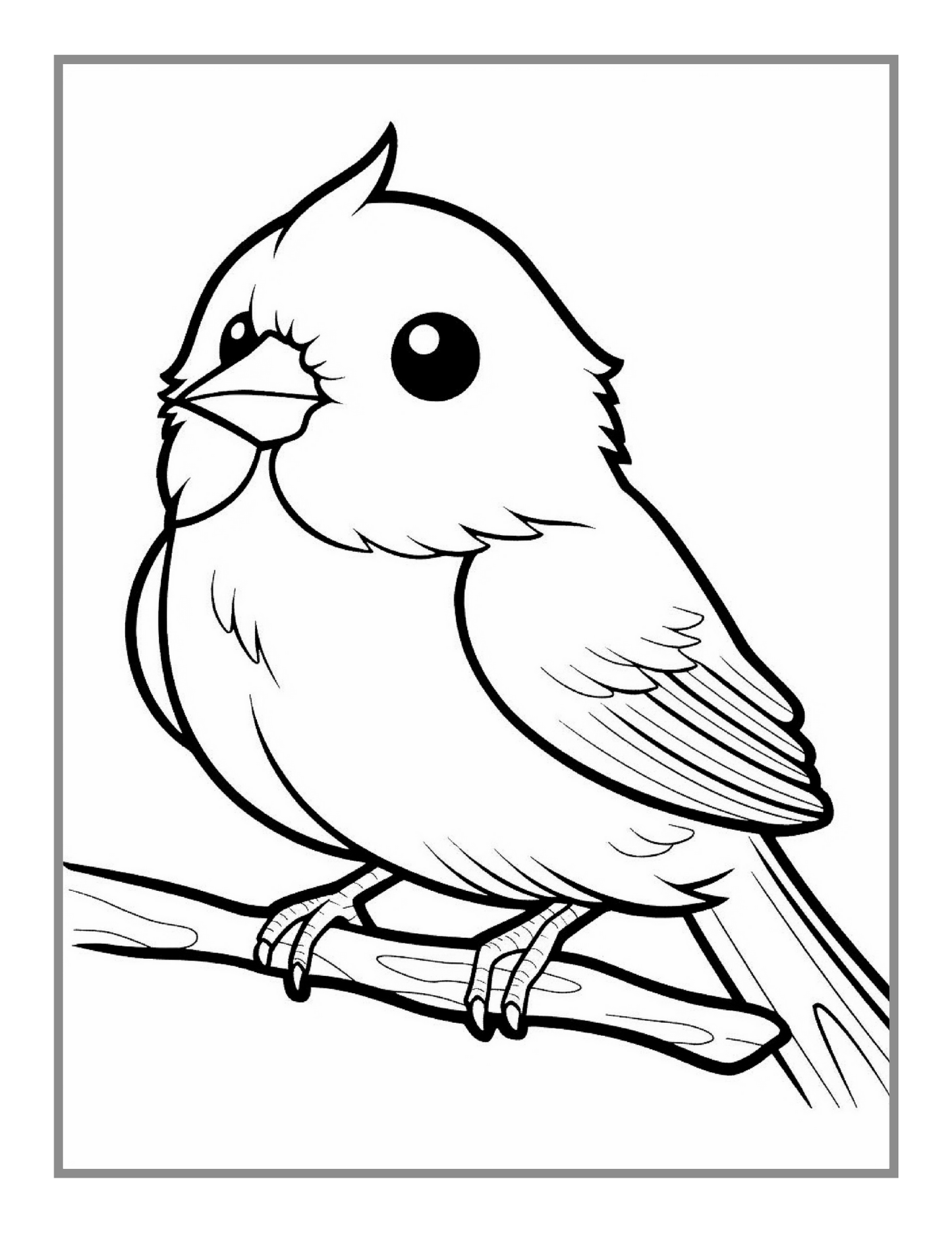 50 Pages Funny Bird Coloring Book Gift for Adults Kids Men Women Boys Girls Children Seniors Cute Exotic Tropical Bird Easy Coloring Book