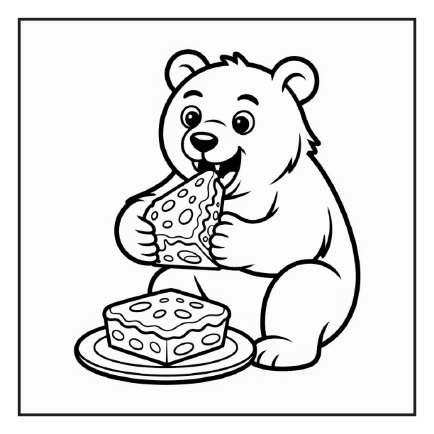 Cute Brown Bear Coloring Book Gift for Adults Kids Men Women Young Boys Girls Teens Cool Cozy Teddy Bear Coloring Activity Book for Children