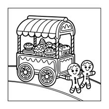 Load image into Gallery viewer, Cute Christmas Gingerbread House Coloring Book Whimsical Candy Holiday Pages for Kids Teens Adults Festive Relaxation Gift
