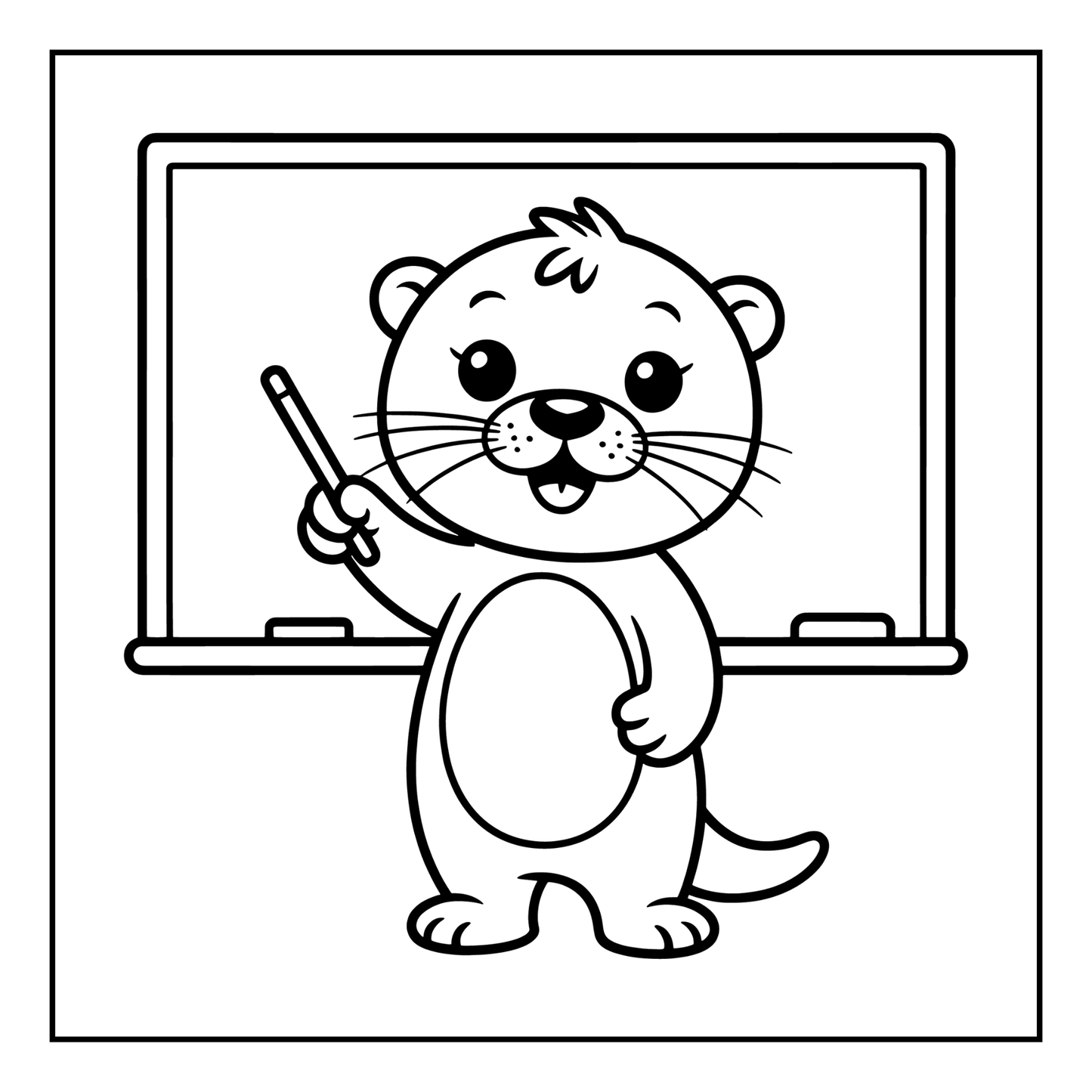 Funny Cute Kawaii Sea Otter Animal Coloring Book Gift for Adults Men Women Kids Boys Girls Teens 50 Pages Single Sided Stress Relief