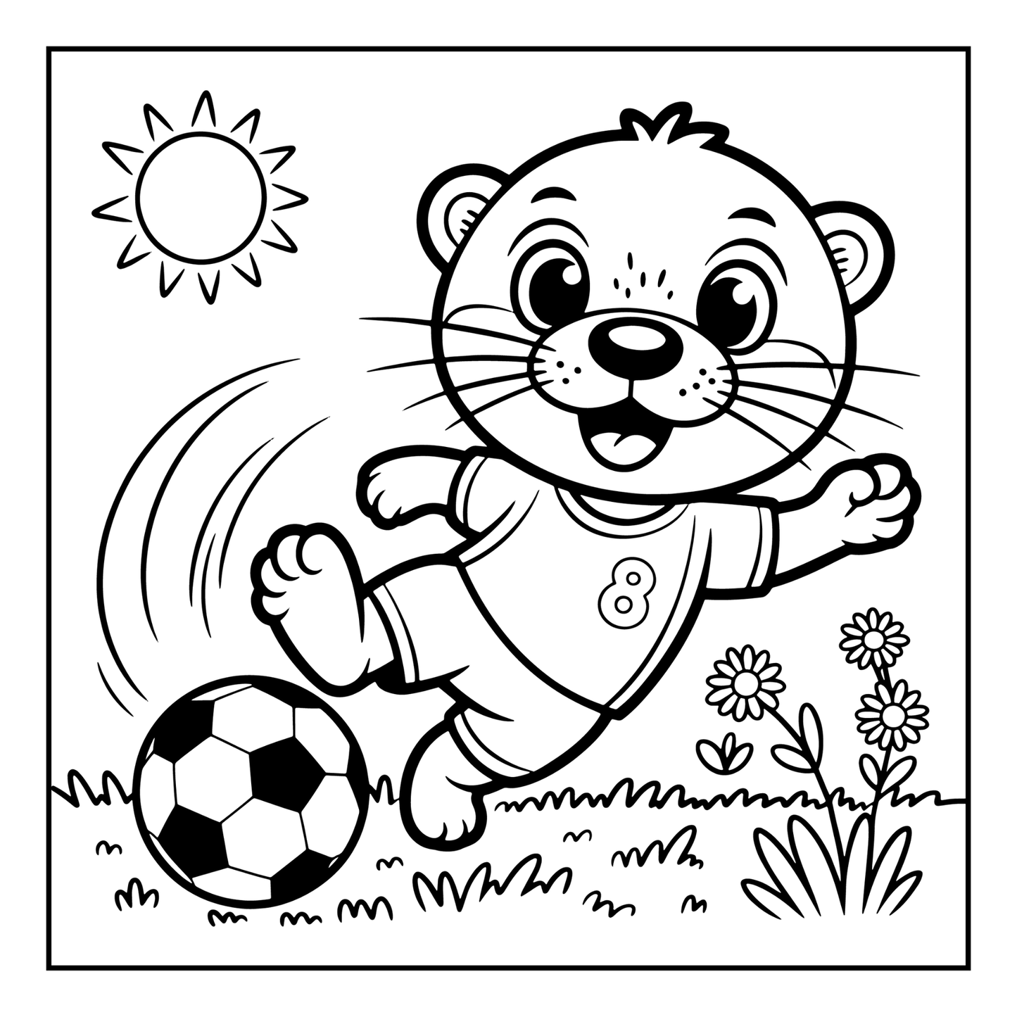 Funny Cute Kawaii Sea Otter Animal Coloring Book Gift for Adults Men Women Kids Boys Girls Teens Cool River Otter Coloring Activity Book
