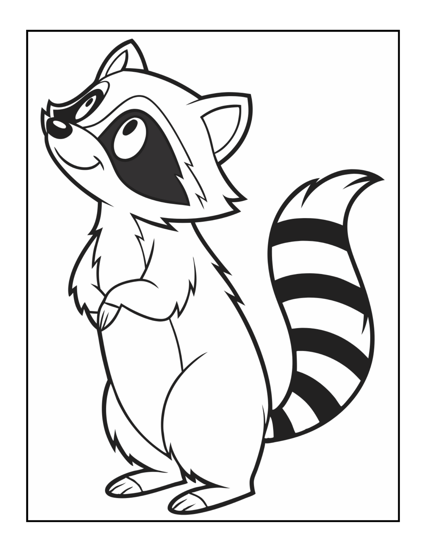 Cute Cozy Raccoon Animal Coloring Book Gift for Adults Kids Boys Girls Teens Trash Panda Wildlife Lover Raccoon Coloring Book