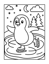 Load image into Gallery viewer, Cozy Winter Animals Coloring Book Cute Holiday Pages for Kids Teens Adults Single Sided Bold &amp; Easy Relaxation Gift
