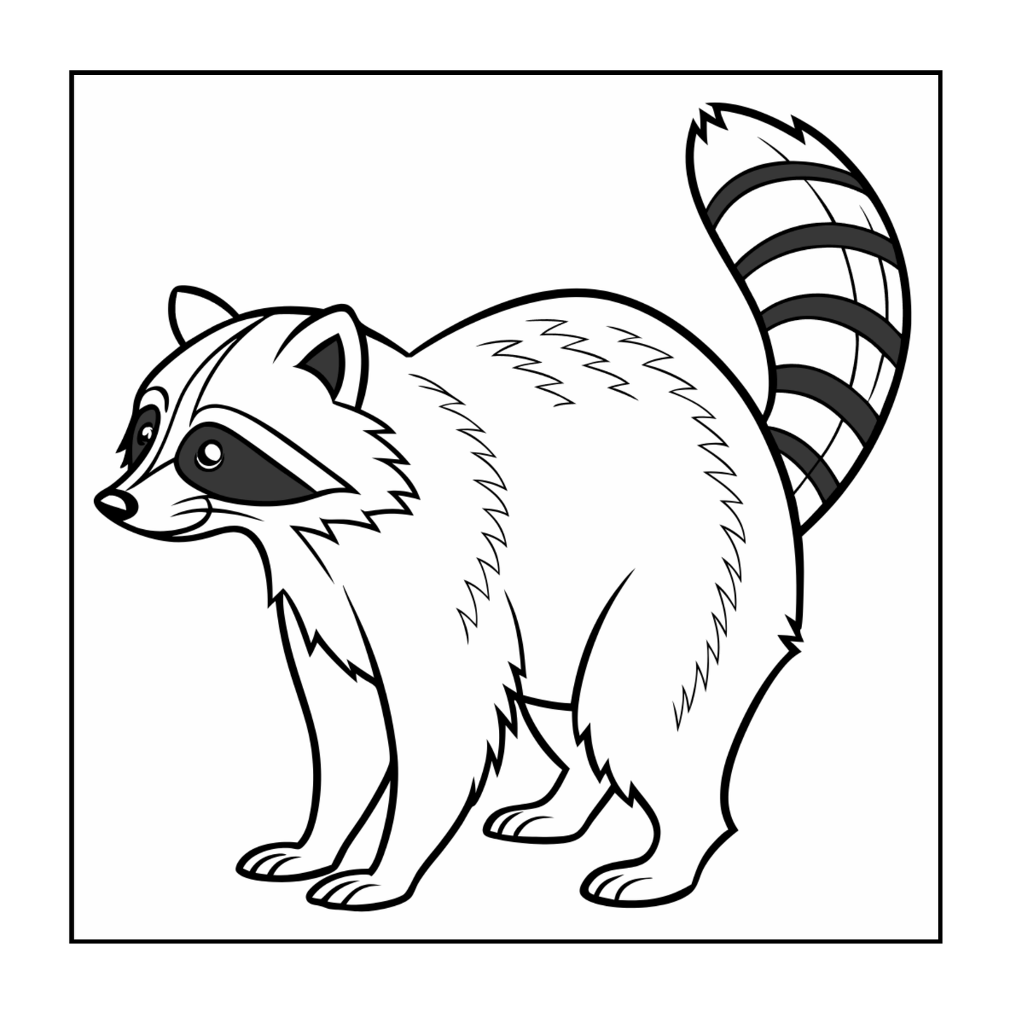 Cute Cozy Raccoon Animal Coloring Book Gift for Adults Kids Boys Girls Teens Bold and Easy Raccoon Coloring Activity Book for Children
