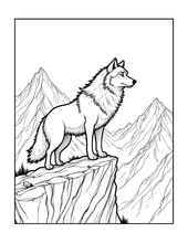 Load image into Gallery viewer, Cute Wolf Coloring Book for Kids and Adults, Bold and Easy Printed Coloring Book, 25 Single-Sided Wolf Designs, Animal Gift for All Ages
