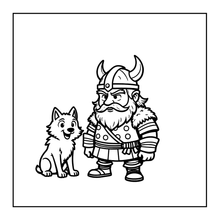 Load image into Gallery viewer, Cute Vikings Coloring Book for Kids Teens Adults Norse Warrior Mythology Single Sided Pages Fun Stress Relief Activity
