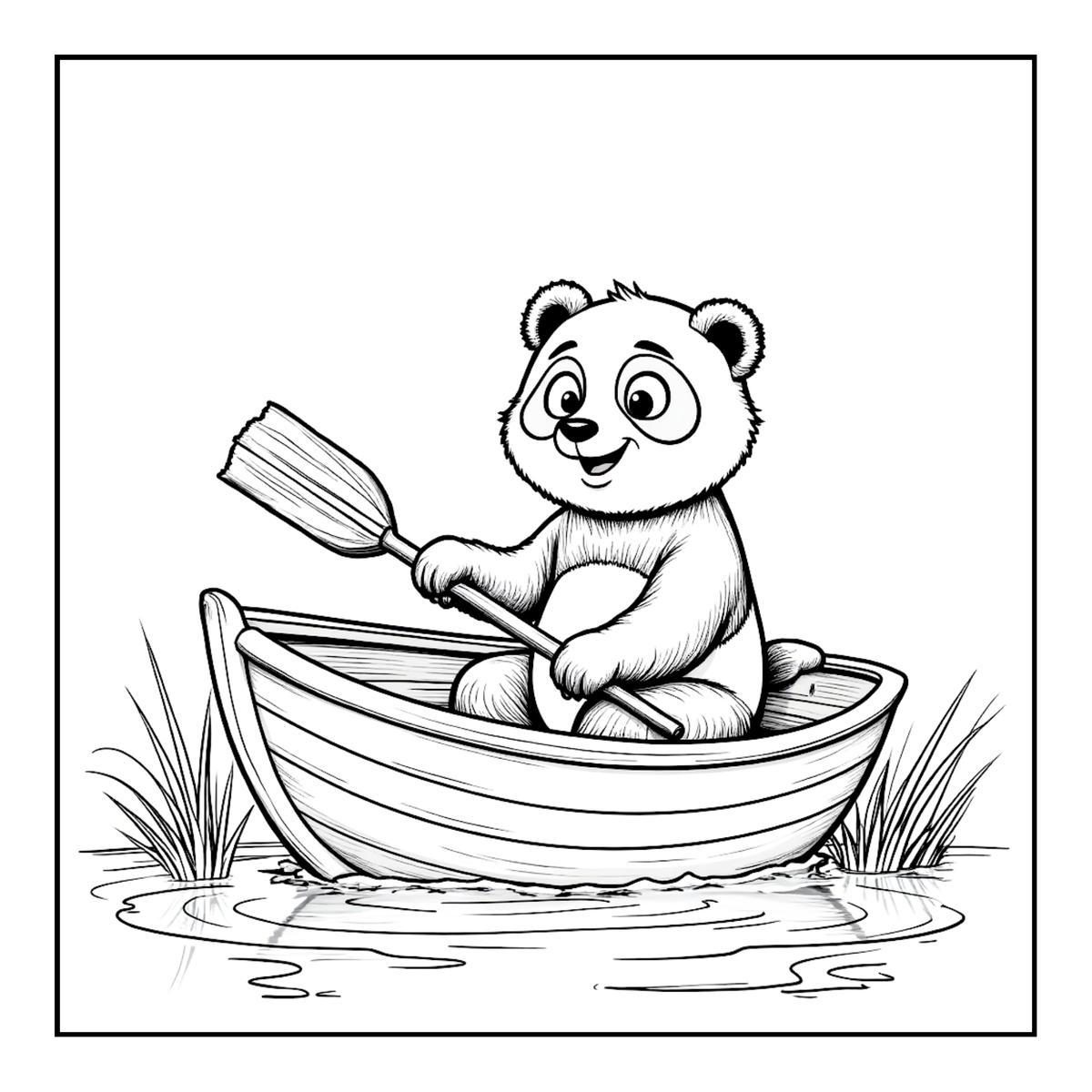 Cute Cozy Panda Bear Animal Coloring Book Gift for Adults Kids Boys Girls Teens: Single Sided Bold and Easy Cool Panda Bear Coloring Book