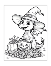 Load image into Gallery viewer, Halloween Coloring Book for Adults Kids, Printed Physical Book, 25 Bold Easy Spooky Designs, Single-Sided Pages, Perfect Halloween Gift
