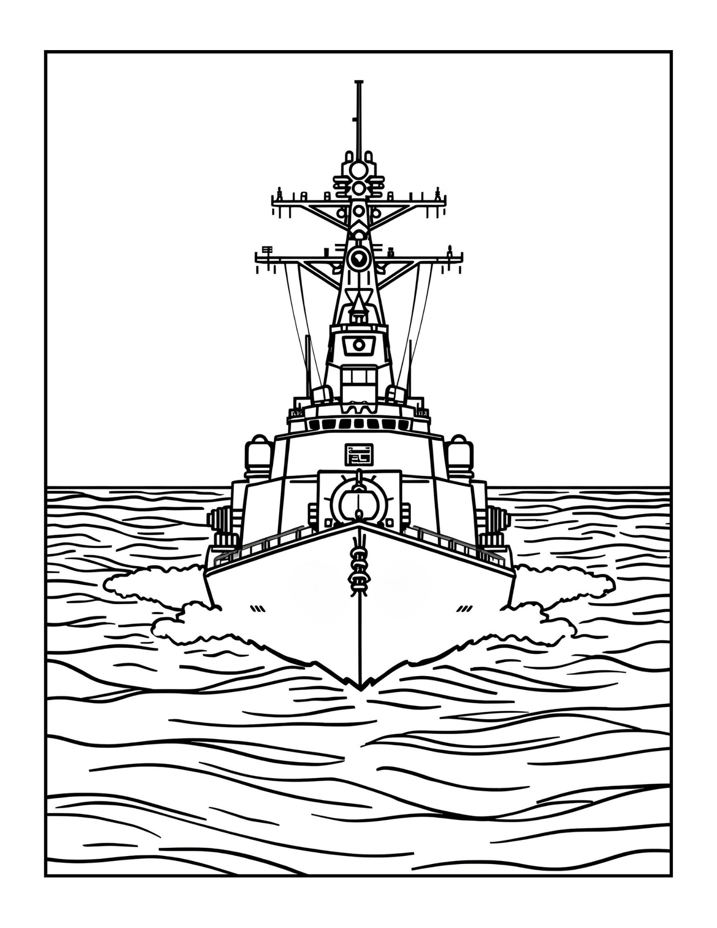 Navy Ship Coloring Book for Adults Men Women Kids Boys Girls Teens Navy Carrier Ship Coloring Sheets Military Navy Coloring Pages Children