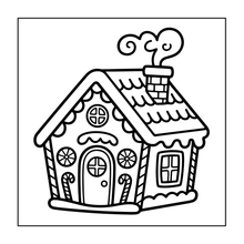 Load image into Gallery viewer, Cute Christmas Gingerbread House Coloring Book Whimsical Candy Holiday Pages for Kids Teens Adults Festive Relaxation Gift
