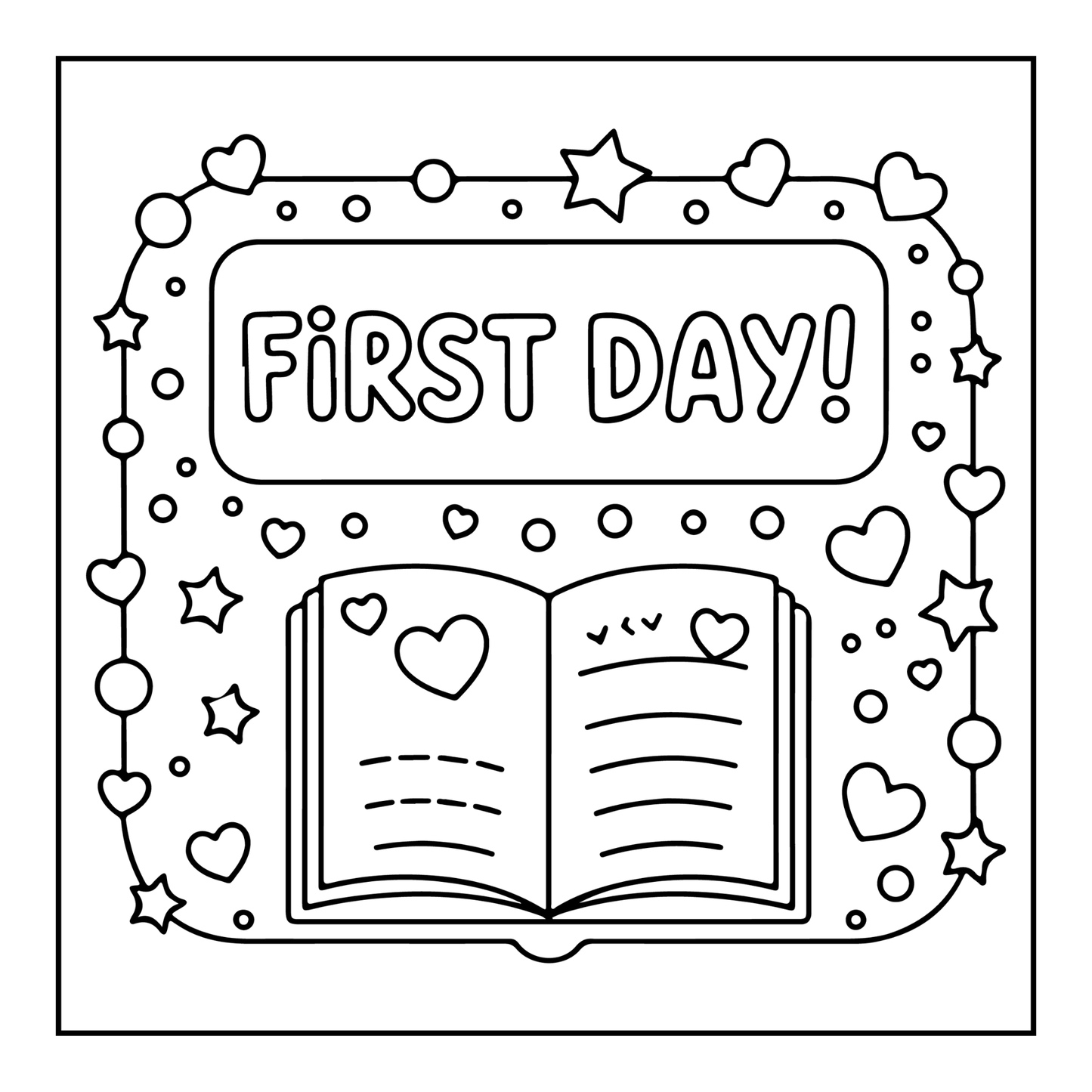 Cool Back to School Coloring Book for Kids Boys Girls Teens Youth 50 Pages Single Sided Back to School Coloring Activity Book for Students