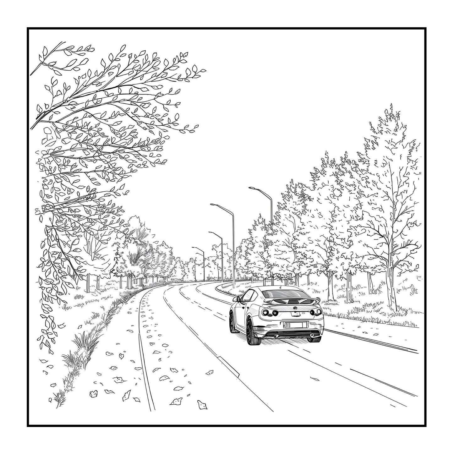 Modified Cars Coloring Book for Adults Men Women Kids Boys Girls Teens Drift Cars Coloring Activity Book Gift Modified Exotic Racing Cars