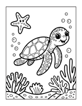 Load image into Gallery viewer, Cozy Cute Sea Creatures Coloring Book for Kids Adults Boys Girls Teens: Cool Underwater Animals Sea Ocean Fish Coloring Activity Book
