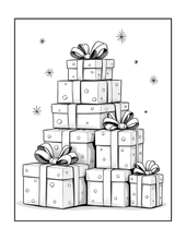 Load image into Gallery viewer, Christmas Coloring Book for Kids Adults Cute Snowman Holiday Activity Printed Softcover Book Bold Easy Winter Holiday Gift Single Sided Page
