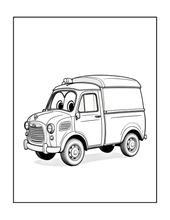 Load image into Gallery viewer, Printed Car Coloring Book for Kids Adults 25 Easy Vehicle Designs Physical Auto Activity Book Single Sided Pages Race Cars Off Road
