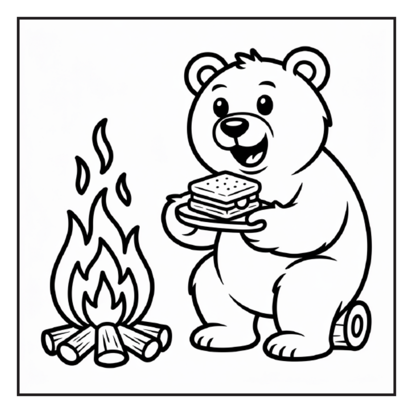 Cute Brown Bear Coloring Book Gift for Adults Kids Men Women Young Boys Girls Teens Cool Cozy Teddy Bear Coloring Activity Book