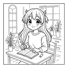 Load image into Gallery viewer, Kawaii Anime Girls Coloring Book for Kids Teens Adults – Cute Manga Characters Easy Japanese Scenes
