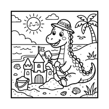 Load image into Gallery viewer, Cute Dinosaur Coloring Book Gift for Adults Kids Men Women Boys Girls Teens: Single Sided Dino Coloring Activity Sheets Book for Children
