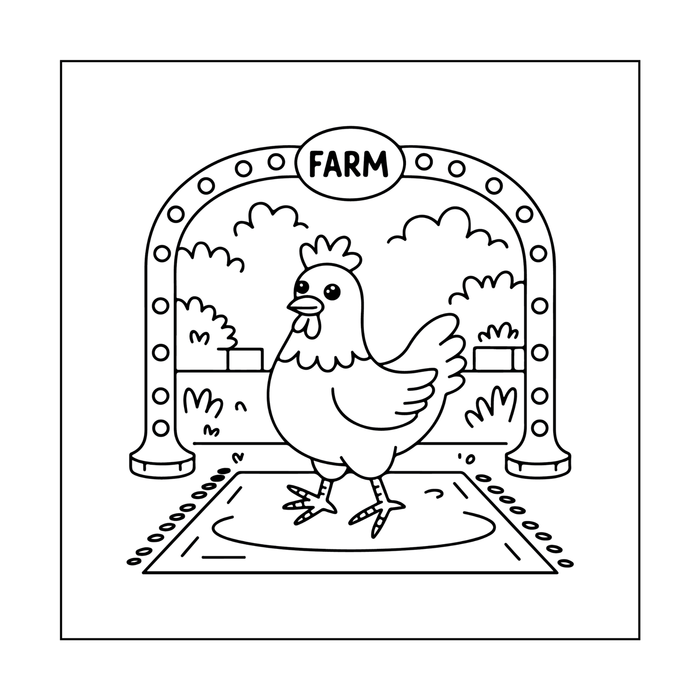 Cute Funny Chicken Coloring Book Gift for Adults Kids Boys Girls Teens Bold and Easy Chicken Bird Coloring Sheets Book for Children