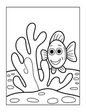 Load image into Gallery viewer, Cozy Cute Sea Creatures Coloring Book for Kids Adults Boys Girls Teens: Cool Underwater Animals Sea Ocean Fish Coloring Activity Book
