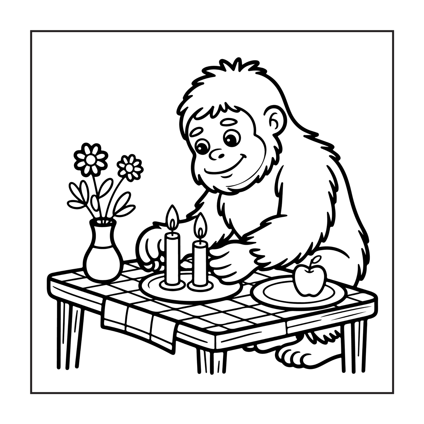 Cute Bigfoot Sasquatch Coloring Book Gift for Adults Kids Boys Girls Teens Bold and Easy Stress Relief Bigfoot Coloring Book