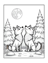 Load image into Gallery viewer, Cute Wolf Coloring Book for Kids and Adults, Bold and Easy Printed Coloring Book, 25 Single-Sided Wolf Designs, Animal Gift for All Ages
