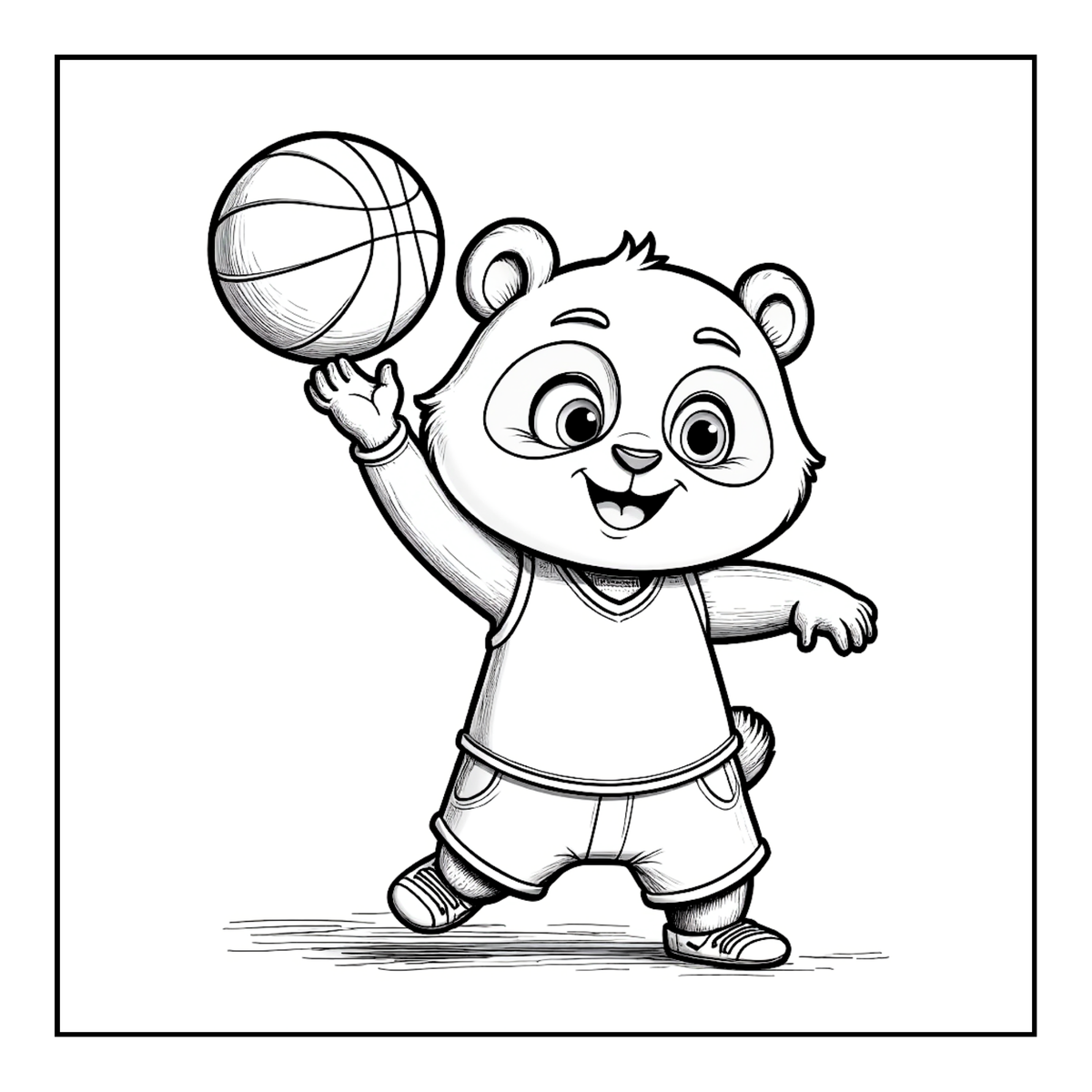 Cute Cozy Panda Bear Animal Coloring Book Gift for Adults Kids Boys Girls Teens: Single Sided Bold and Easy Cool Panda Bear Coloring Book