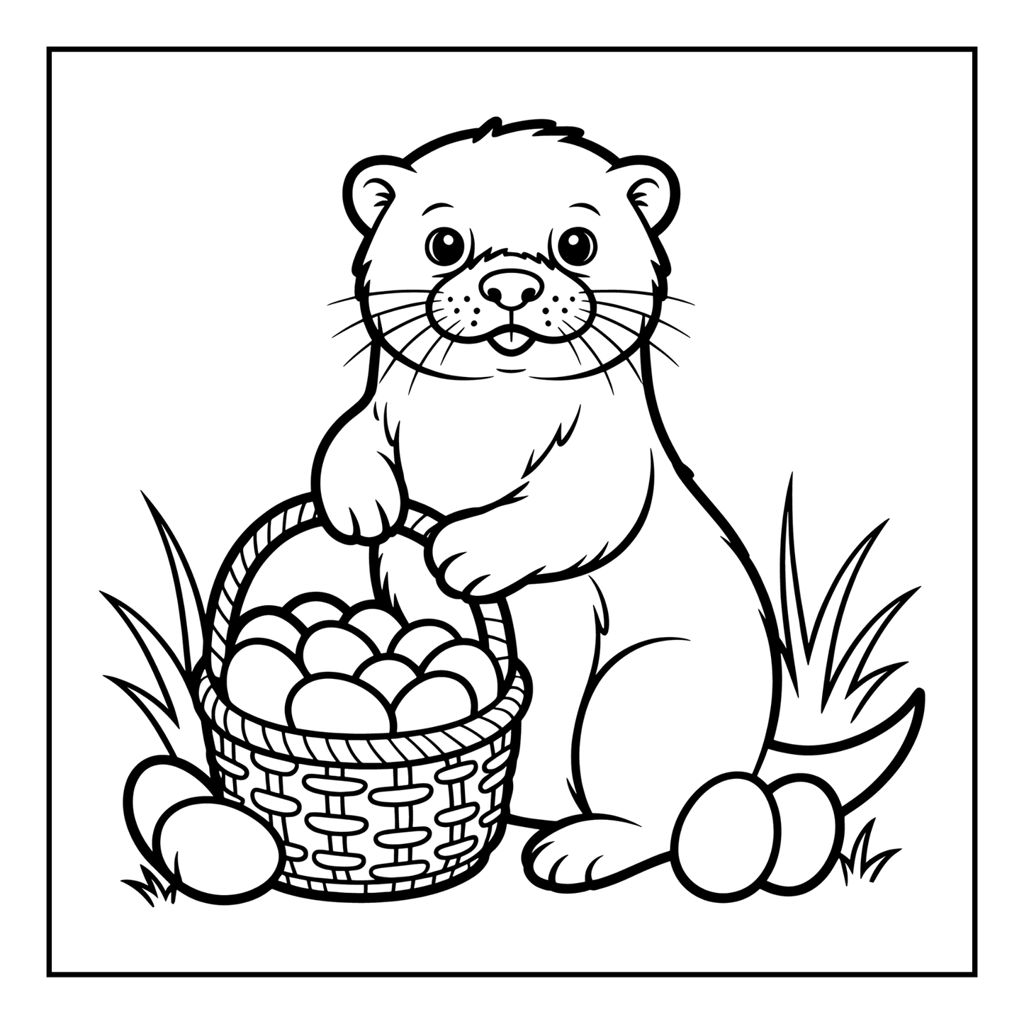 Funny Cute Kawaii Sea Otter Animal Coloring Book Gift for Adults Men Women Kids Boys Girls Teens Cool River Otter Coloring Activity Book