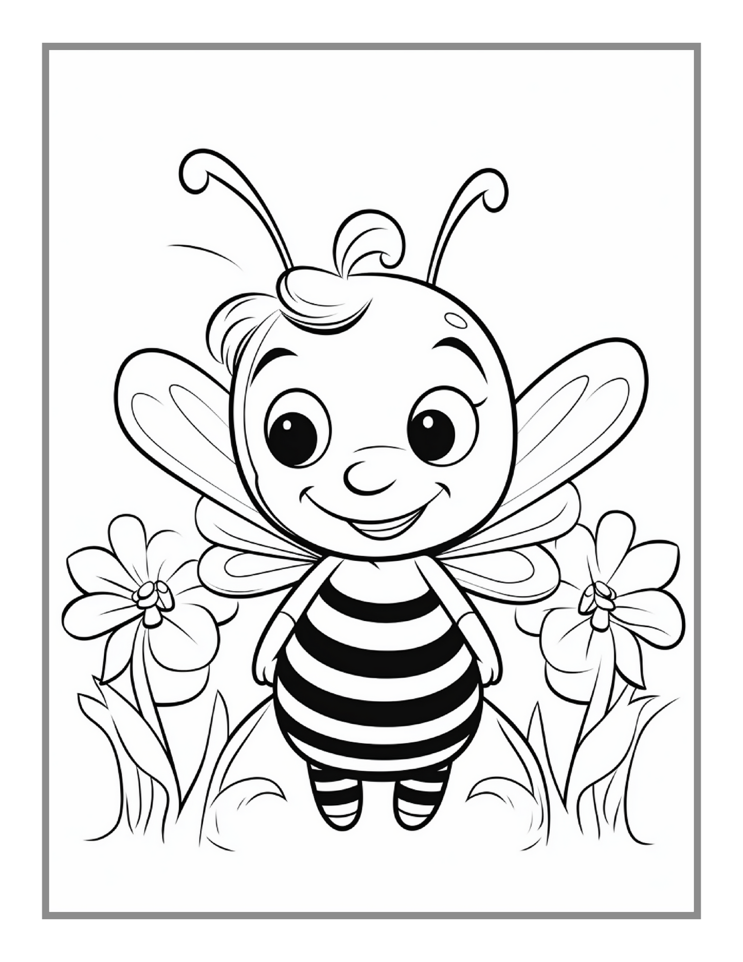 50 Pages Funny Cute Bugs and Insects Coloring Book for Adults Men Women Kids Boys Girls Toddlers Teens Stress Relief Coloring Activity Book