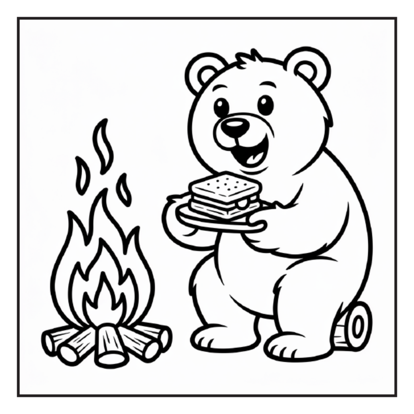 Cute Brown Bear Coloring Book Gift for Adults Kids Men Women Young Boys Girls Teens Cool Cozy Teddy Bear Coloring Activity Book for Children