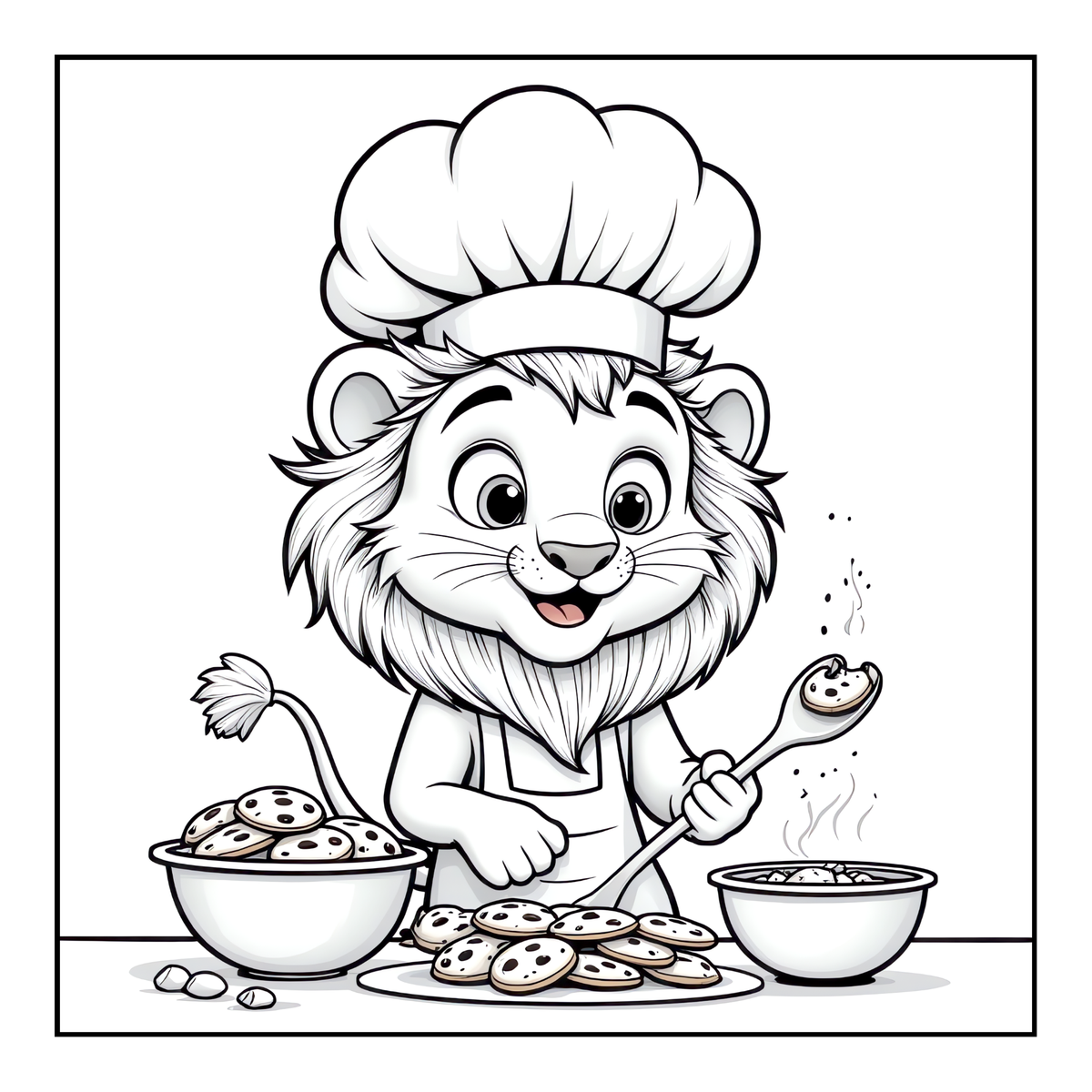 Cute Cozy Funny Lion Animal Coloring Book Gift for Adults Kids Boys Girls Teens: Single Sided Bold and Easy Cool Lion Themed Coloring Book