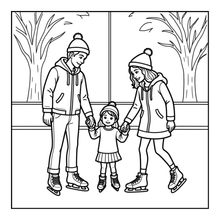 Load image into Gallery viewer, Ice Skating Coloring Book Kids Adults, Winter Sports Figure Skate Activity Coloring Pages, Gift for Skaters Hockey Fans
