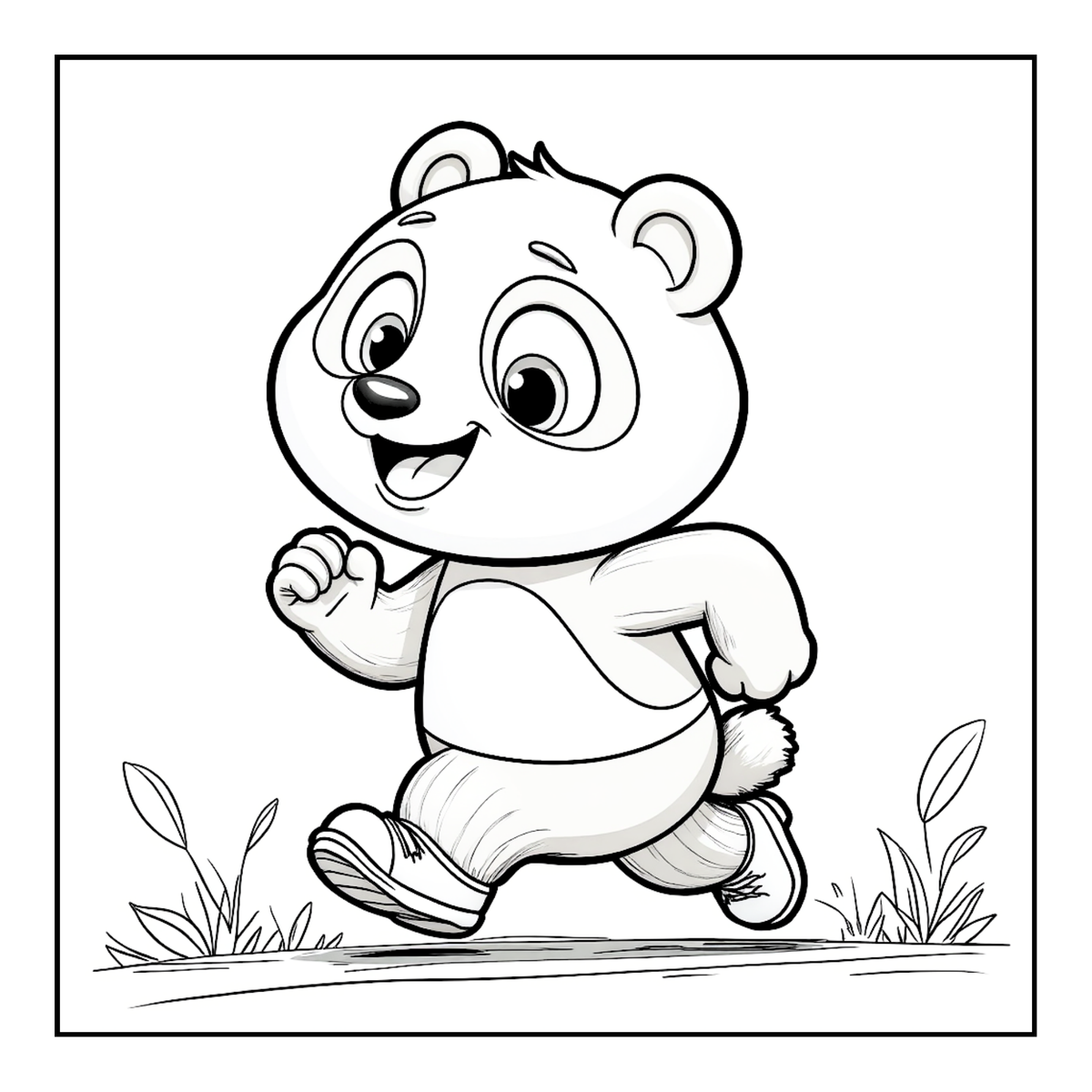 Cute Cozy Panda Bear Animal Coloring Book Gift for Adults Kids Boys Girls Teens: Single Sided Bold and Easy Cool Panda Bear Coloring Book