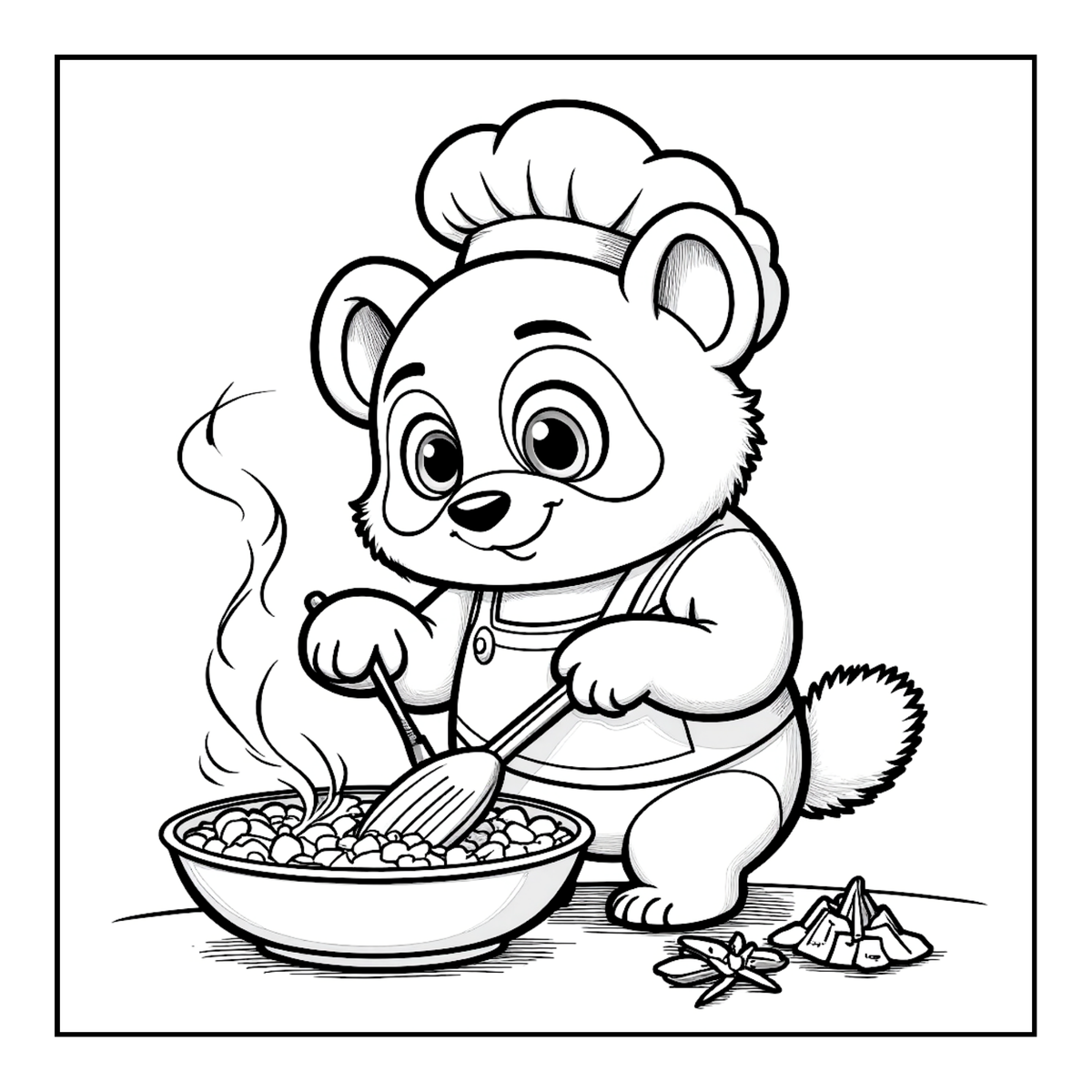 Cute Cozy Panda Bear Animal Coloring Book Gift for Adults Kids Boys Girls Teens: Single Sided Bold and Easy Cool Panda Bear Coloring Book