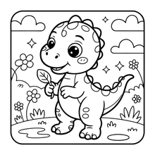 Load image into Gallery viewer, Cute Dinosaur Coloring Book Gift for Adults Kids Men Women Boys Girls Teens: Single Sided Dino Coloring Activity Sheets Book for Children

