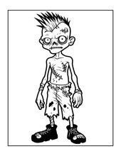 Load image into Gallery viewer, Creepy Cute Zombie Coloring Book for Kids Teens Spooky Halloween Activity Single Sided Pages Fun Horror Gift
