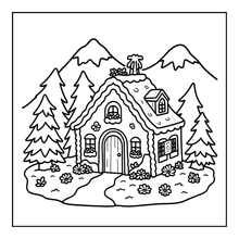 Load image into Gallery viewer, Christmas Gingerbread House Coloring Book Cute Holiday Gingerbread Homes for Kids Teens Adults Easy Cozy Winter Coloring Pages
