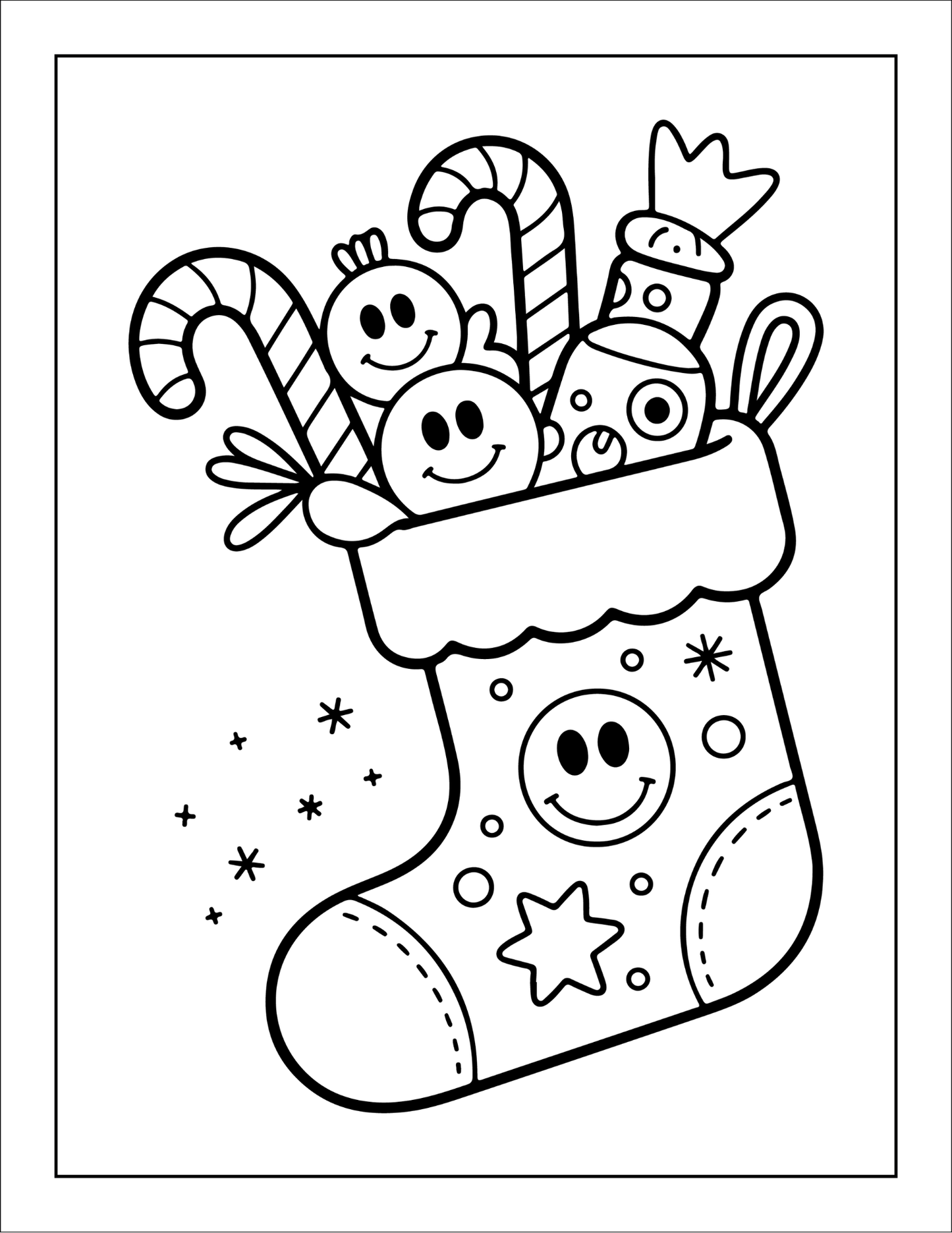 Kawaii Cozy Christmas Coloring Book for Adults Kids Boys Girls Teens Cute Festive Winter Season Holiday Coloring Pages for Children