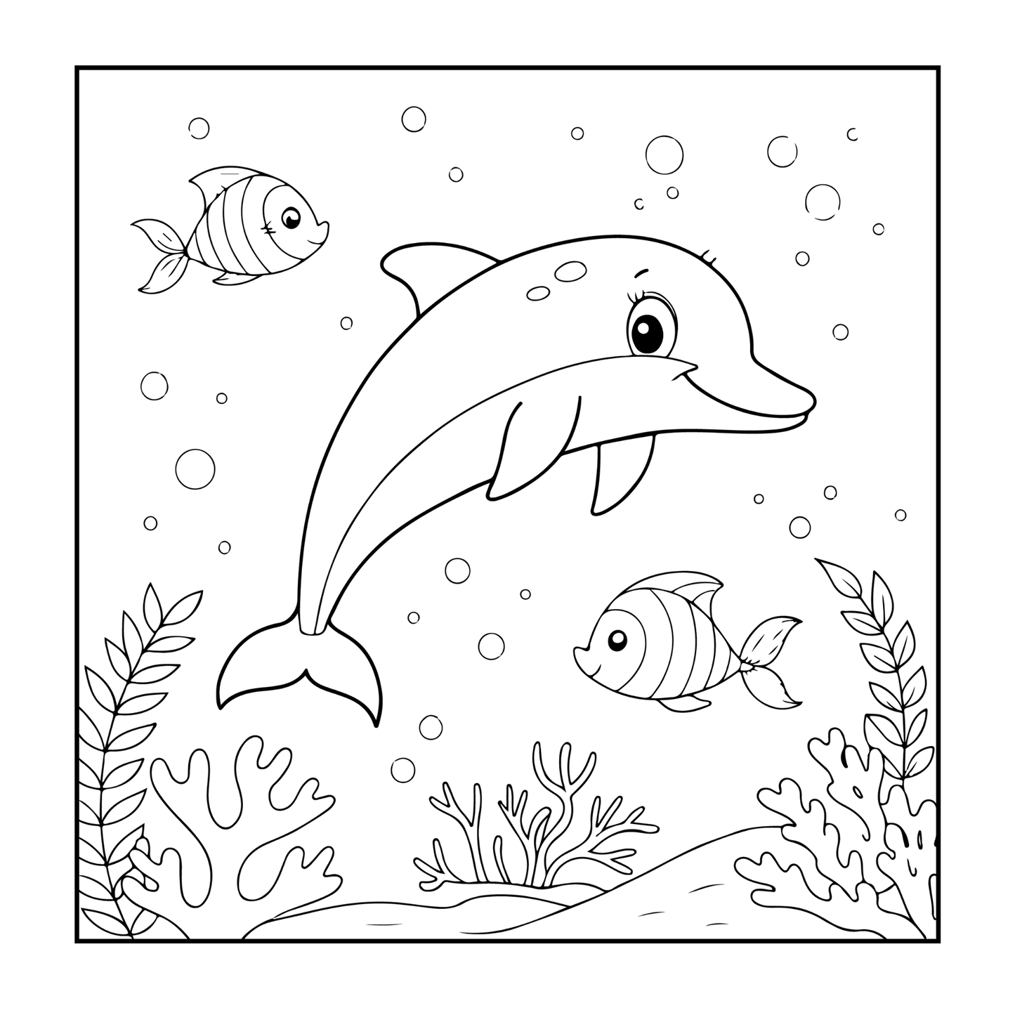 Sea Life Coloring Book for Adults Kids Boys Girls Teens Single Sided Cute Ocean Sea Creatures Coloring Activity Book for Youth Children