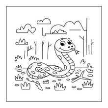 Load image into Gallery viewer, Funny Cute Snake Coloring Book for Kids Teens Adults Cool Reptile Designs Single Sided Pages Fun Stress Relief Activity
