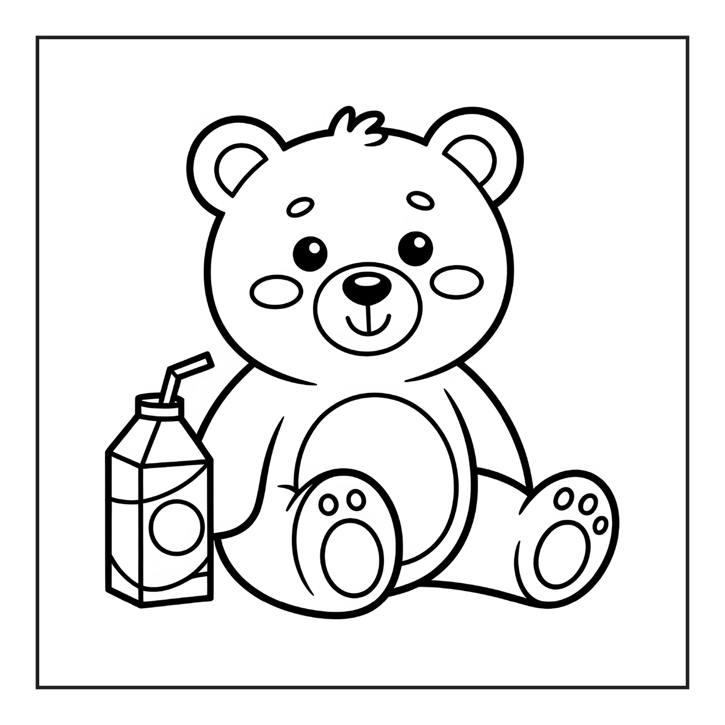 Cute Brown Bear Coloring Book Gift for Adults Kids Men Women Young Boys Girls Teens Cool Cozy Teddy Bear Coloring Activity Book for Children