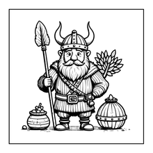 Load image into Gallery viewer, Cute Vikings Coloring Book for Kids Teens Adults Norse Warrior Mythology Single Sided Pages Fun Stress Relief Activity
