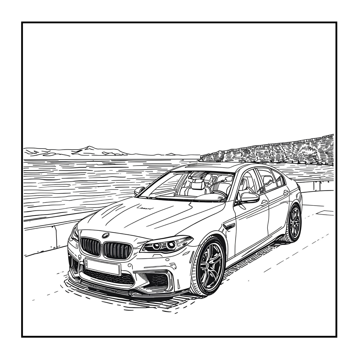 Modified Cars Coloring Book for Adults Men Women Kids Boys Girls Teens Bold Easy Simple Cars Coloring Book Drift Cars Coloring Activity Book