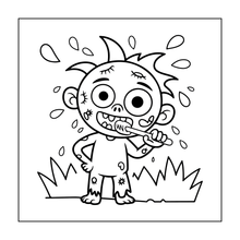 Load image into Gallery viewer, Creepy Cute Zombie Coloring Book for Kids Teens Spooky Halloween Activity Single Sided Pages Fun Horror Gift
